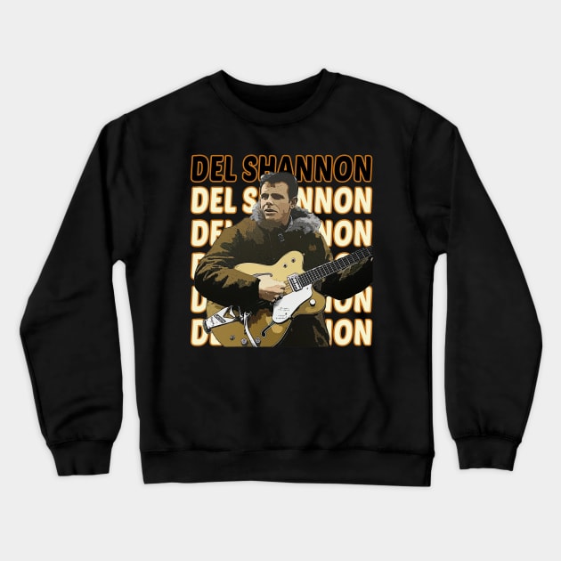 Walk with Del, Rock 'n' Roll Legend Crewneck Sweatshirt by Doc Gibby